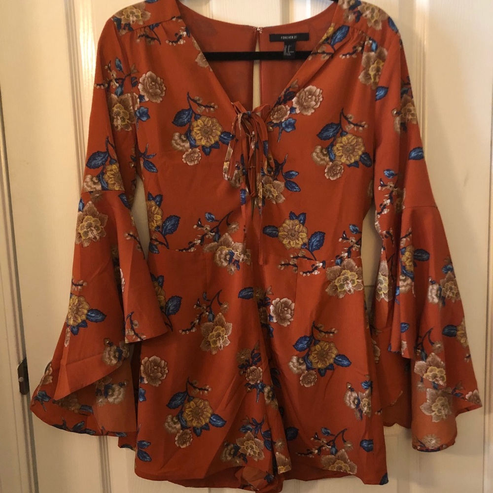 Forever 21 Bell Sleeve Romper NEVER BEEN WORN